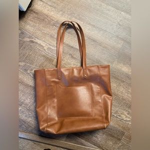Brown Faux Leather Tote- Universal Thread